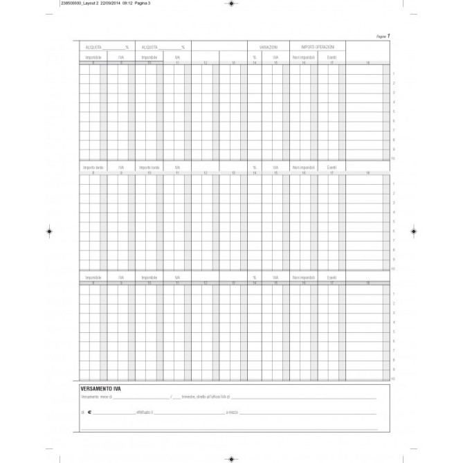 Registro Riepilogativo Iva 23 Pagine Numerate 2