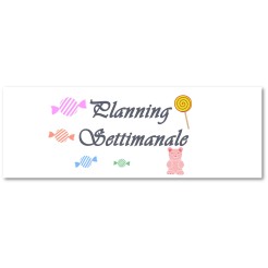 Planning settimanale perpetuo spiralato 10x30cm su due pagine caramelle 1 2