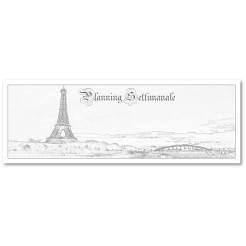 Planning settimanale perpetuo spiralato 10x30cm su due pagine parigi 1 2