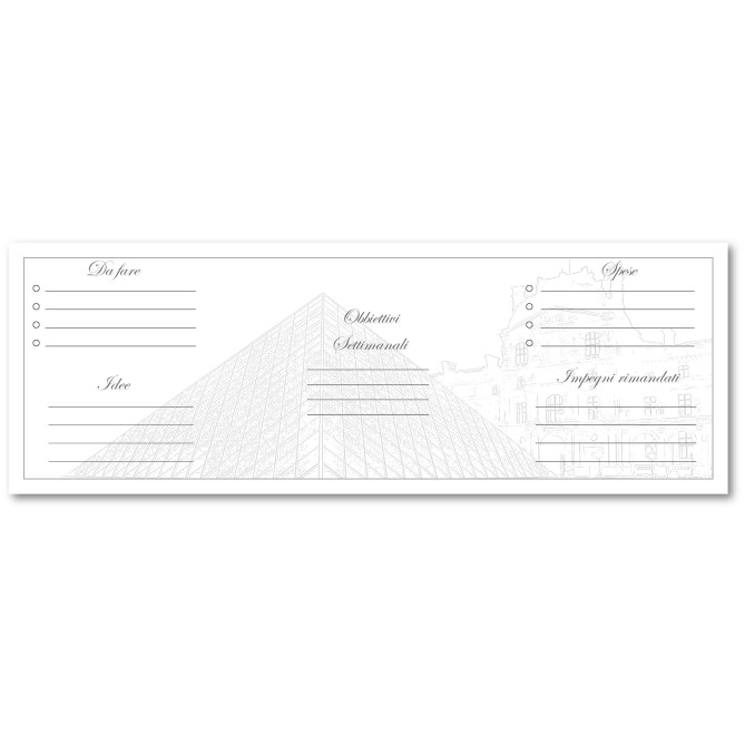 Planning settimanale perpetuo spiralato 10x30cm su due pagine parigi 3