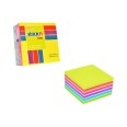 Foglietti Adesivi Riposizionabili Cubo 76x76 400 Fogli Neon + Bianchi 1