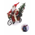 Babbo Natale In Bicicletta Ed Albero Luminoso 44x50x24 1