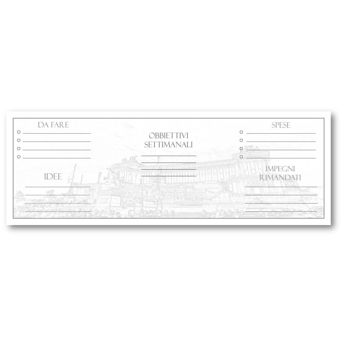 Planning settimanale perpetuo spiralato 10x30cm su due pagine roma 2