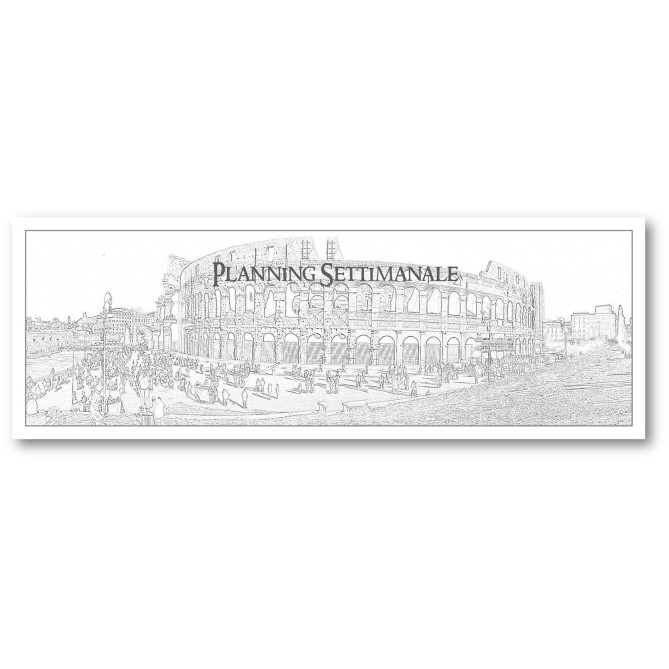 Planning settimanale perpetuo spiralato 10x30cm su due pagine roma 4