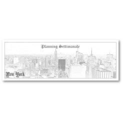 Planning settimanale perpetuo spiralato 10x30cm su due pagine new york 1 2