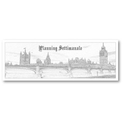 Planning settimanale perpetuo spiralato 10x30cm su due pagine londra 1 2