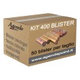 Kit 400 Blister Portamonete Euro, 50 Blister per Taglio, Plastica Trasparente con Fasce Colorate, 400 Pezzi Assortiti 1