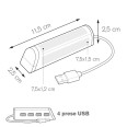 Hub Usb 4 Porte Con Porta Cellulare Colore Blu 1 Pezzo 1