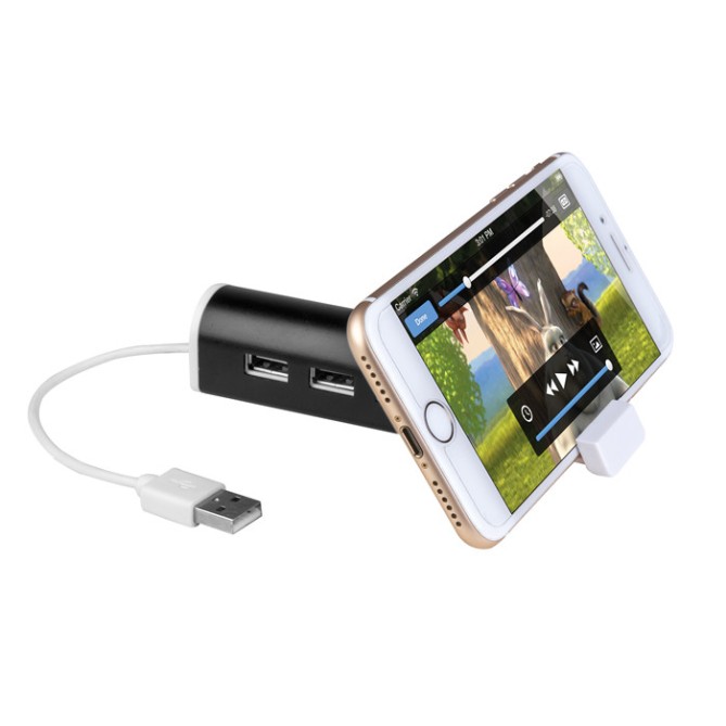Hub Usb 4 Porte Con Porta Cellulare Colore Blu 1 Pezzo 2