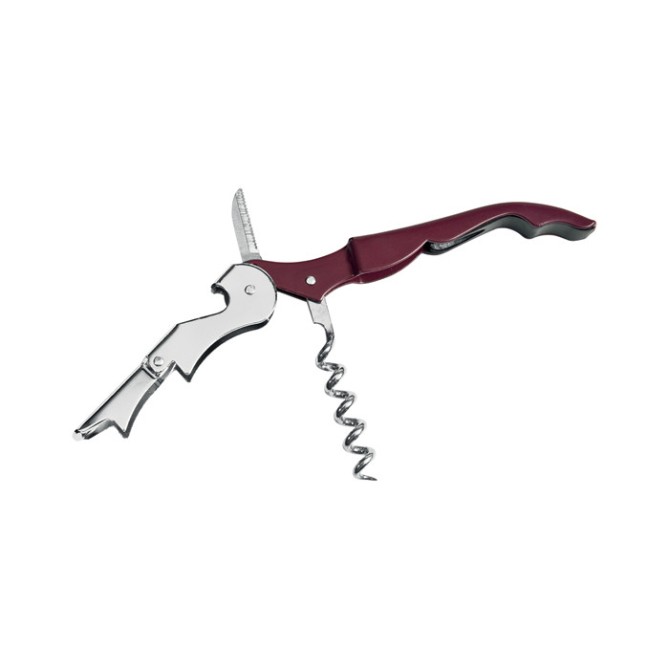 Cavatappi Apribottiglie 3 Funzioni Nero In Metallo Cromato 1