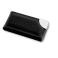 Fermasoldi Magnetico In Ecopelle Con Angolo In Metallo Colore Nero 6x3 1