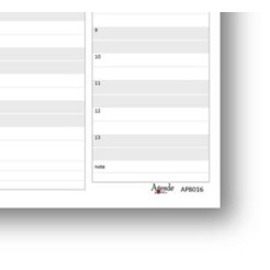 Planning settimanale perpetuo spiralato 21x30cm A4 orario 55fogli pixel 1 2