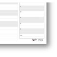 Planning settimanale perpetuo spiralato 21x30cm A4 orario 55fogli pixel 2