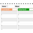 Planning settimanale perpetuo spiralato 21x30cm A4 orario 55fogli pixel 3