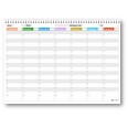 Planning settimanale perpetuo spiralato 21x30cm A4 orario sab dom separati 55fogli pixel 1