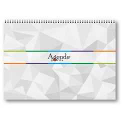 Planning settimanale perpetuo spiralato 21x30cm A4 orario sab dom separati 55fogli pixel 1 2