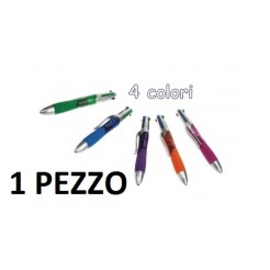 Mini Penna A Sfera 4 Colori Con Fusto In Gomma 1 Pezzo Colore A Caso 2 2