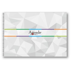 Planning settimanale perpetuo spiralato 21x30cm A4 su due pagine 55fogli pixel 2 2