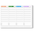 Planning settimanale perpetuo spiralato 21x30cm A4 su due pagine 55fogli pixel 3