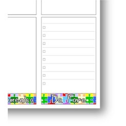 Planning settimanale perpetuo spiralato 21x30cm A4 55fogli puzzle 2 2