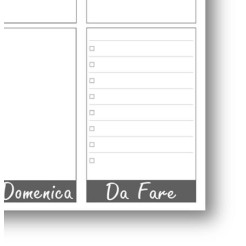 Planning settimanale perpetuo spiralato 21x30cm A4 55fogli grigio 2 2