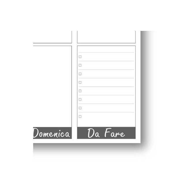 Planning settimanale perpetuo spiralato 21x30cm A4 55fogli grigio 1