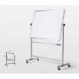 Lavagna Cancellabile Doppia Girevole 90x120 Su Ruote Con Cavalletto In Metallo Bianca 90x120 Made In Italy 1