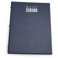 Porta Menù In Ecopelle Blu A 2 Ante E 8 Tasche 23x32 Per Ristoranti E Pub 2