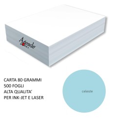 Risma Carta Colorata Celeste Pastello 500ff A4 80gr Monocolore Alta Qualità Per Laser Ed Inkjet 2 2