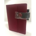 Agenda organizer tascabile VUOTA tessuto chiusura bottone 7x12cm pulsar bordeaux 1