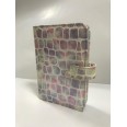 Agenda organizer tascabile VUOTA poliestere chiusura bottone 7x12cm going bianco rosa 1