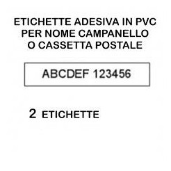 Etichetta Adesiva Nome Citofono E Cassetta Postale 2 Pezzi In Plastica Lucida Bianco E Carattere Nero 2 2