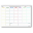 Planning mensile perpetuo spiralato 21x30cm A4 25 24fogli colors 1
