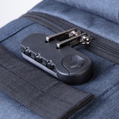 Zaino Type Cavallari Porta Pc Tablet Lucchetto 3 Cifre Porta Usb E Tante Tasche Interne Blu 1 2