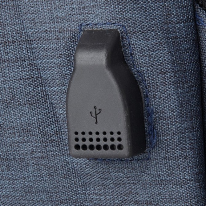 Zaino Type Cavallari Porta Pc Tablet Lucchetto 3 Cifre Porta Usb E Tante Tasche Interne Blu 3