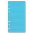 Ricambio agenda organizer a righe 9,5x17cm 6fori 50fogli azzurro 1
