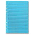 Ricambio agenda organizer a righe 15x21cm A5 6fori 30fogli azzurro 1