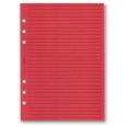 Ricambio agenda organizer a righe 15x21cm A5 6fori 30fogli rosso 1