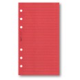 Ricambio agenda organizer a righe 9,5x17cm 6fori 50fogli rosso 1