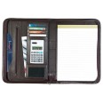 Portablocco Cartella Sottobraccio In Ecopelle Linear Con Calcolatrice E Cerniera 25x34 Nera 2