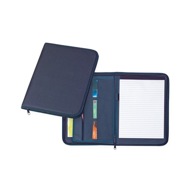 Portablocco Cartella Sottobraccio In Tessuto Con Cerniera E Varie Tasche Interne 25x34 Nera 2