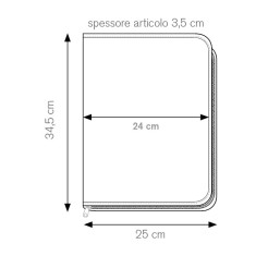 Portablocco Cartella Sottobraccio In Tessuto Con Cerniera E Varie Tasche Interne 25x34 Blu 2 2