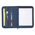 Portablocco Cartella Sottobraccio In Tessuto Con Cerniera E Varie Tasche Interne 25x34 Blu 3