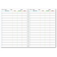 Planning giornaliero perpetuo spiralato 21x30cm A4 orario 30min 150 pagine 75 fogli pixel 1