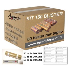 Kit150-2  - Blister Contenitori Per Monete Euro (150 Misti 50, 20, 10 Centesimi) 50 Pezzi Per Taglio Omaggio Mastrino E Sigill 4 2