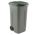 Bidone Carrellato Con Coperchio Verde 120 Litri 1