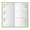 Agenda settimanale tascabile 2026 tessuto 8x15cm multilingua rosso 1