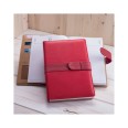Agenda Giornaliera 2026 17x24cm Copertina Liscia Ecopelle Chiusura Fibbia Rosso Lite 1
