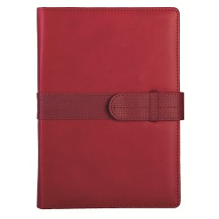 Agenda Giornaliera 2026 17x24cm Copertina Liscia Ecopelle Chiusura Fibbia Rosso Lite 2