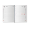 Agenda giornaliera 2026 poliestere chiusura fibbia 17x24cm tasca bordeaux 1